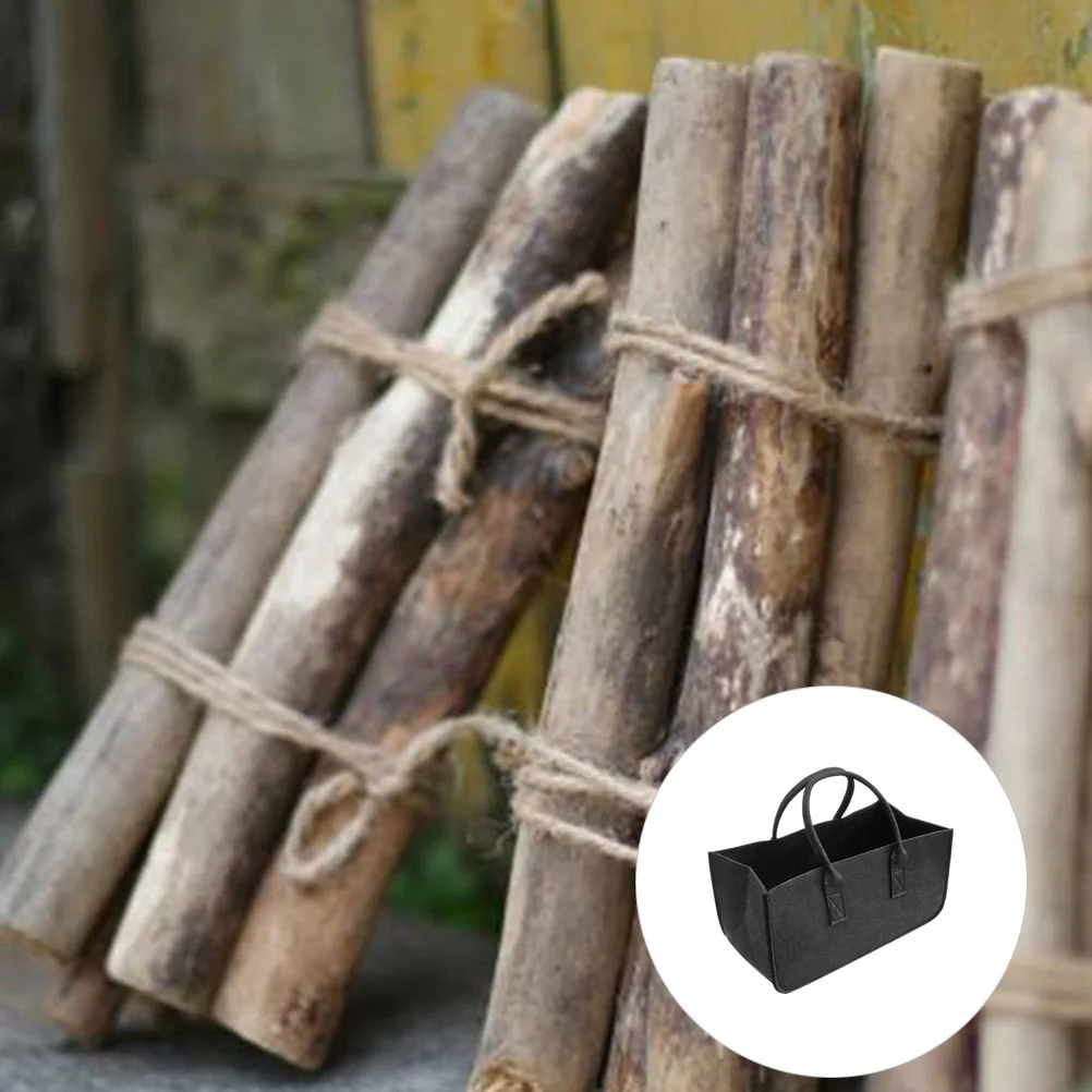 

Firewood Carrier Log Bag Wood Tote Holder Fireplace Bags Storage Largelogs Big Sacks Carriers Sling Canvas Basket