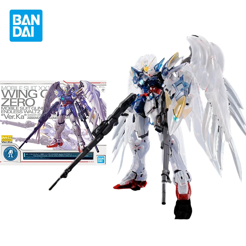 

Bandai Original Gundam Model Kit Anime Figure MG 1/100 Wing Zero Ver.Ka 2.0 CLEAR COLOR Action Figures Toys Gifts for Children