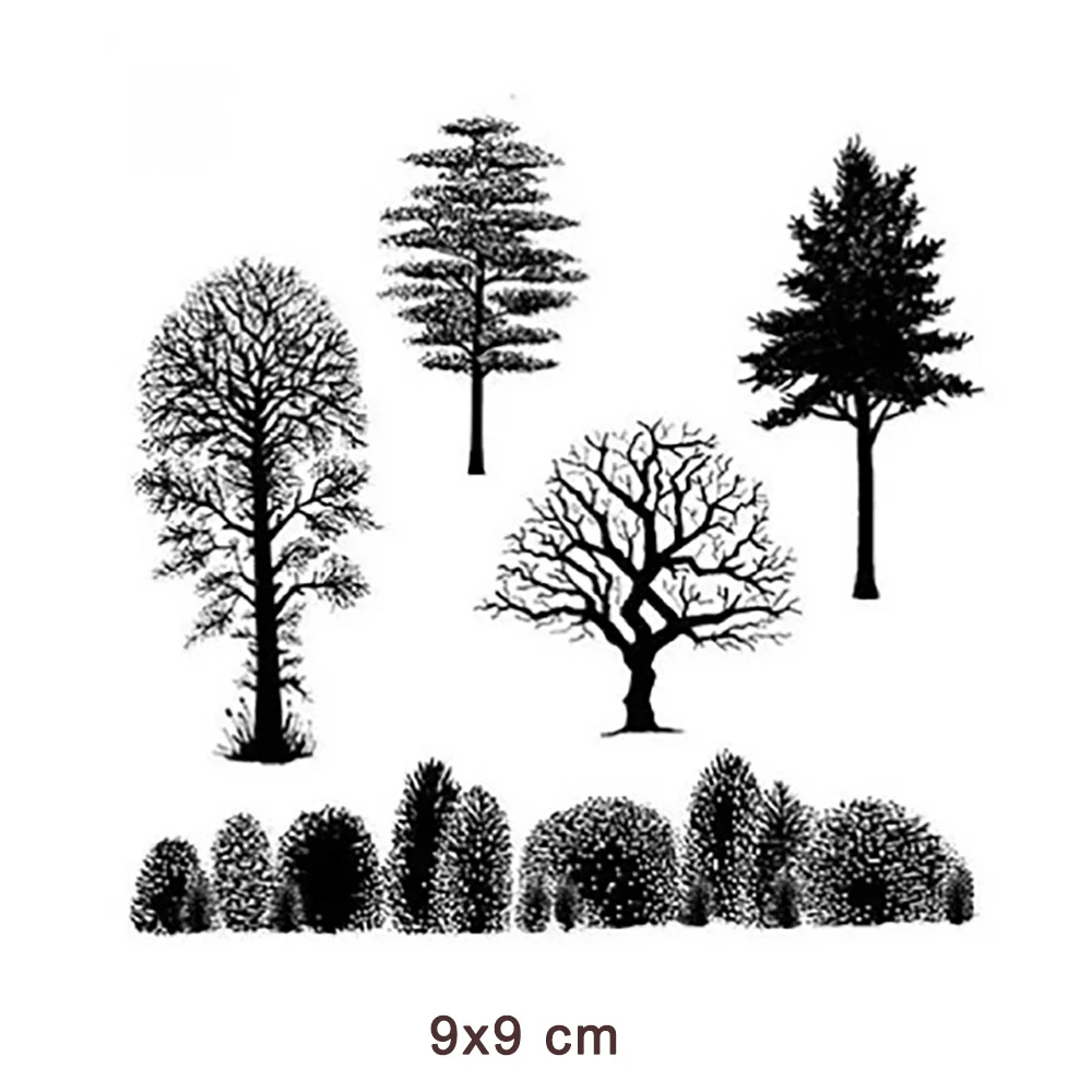 

New Arrival Trees 2023 Clear Stamps for DIY Scrapbooking Card Transparent Silicone Stamp Making Photo Album Crafts Decor