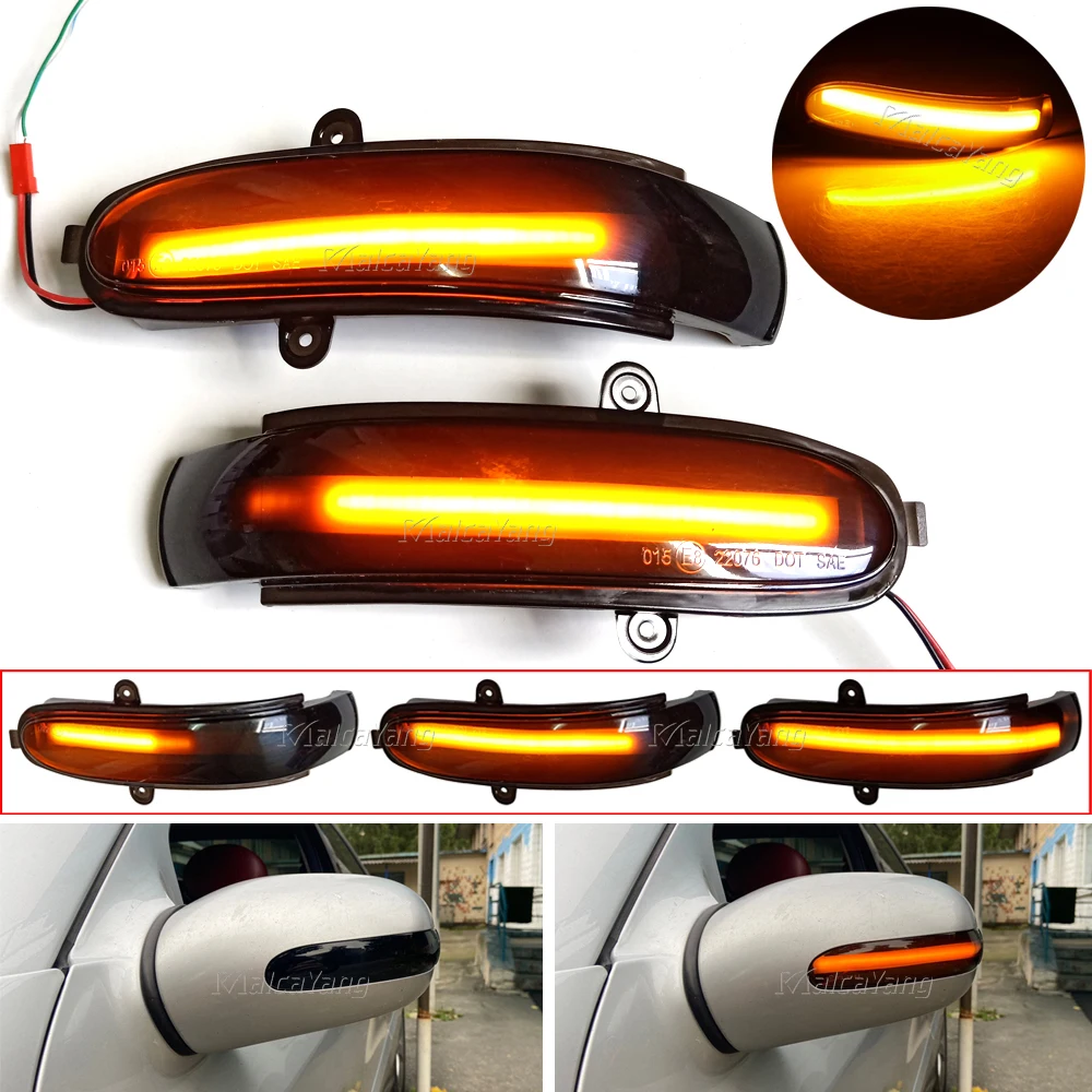 

LED Dynamic Turn Signal Blinker Side Mirror Indicator Sequential Light For Mercedes Benz C Class W203 S203 CL203 2001-2007