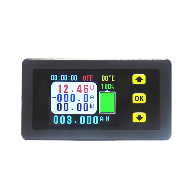 

Измеритель напряжения и тока VA7510S, 100 А 6-75 в/0-120 В постоянного тока Амперметр Вольтметр монитор выходной заряд и разряд батареи