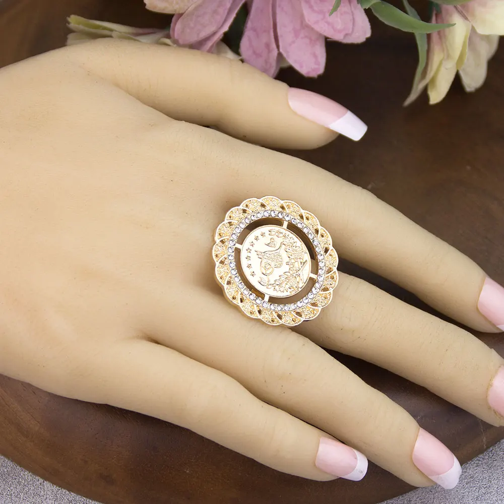 Арабское кольцо для монет женское украшение свободного размера
