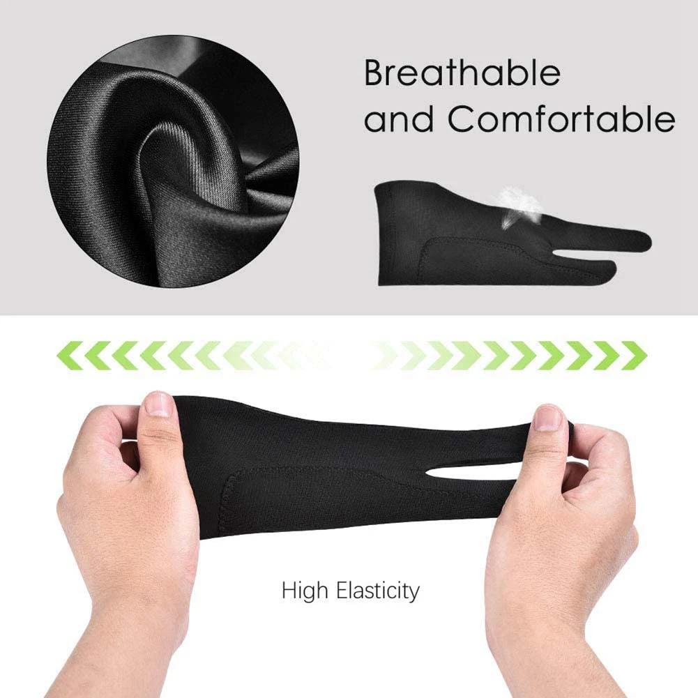 5 шт./упаковка художественные перчатки для планшета цифровые рисования с двумя