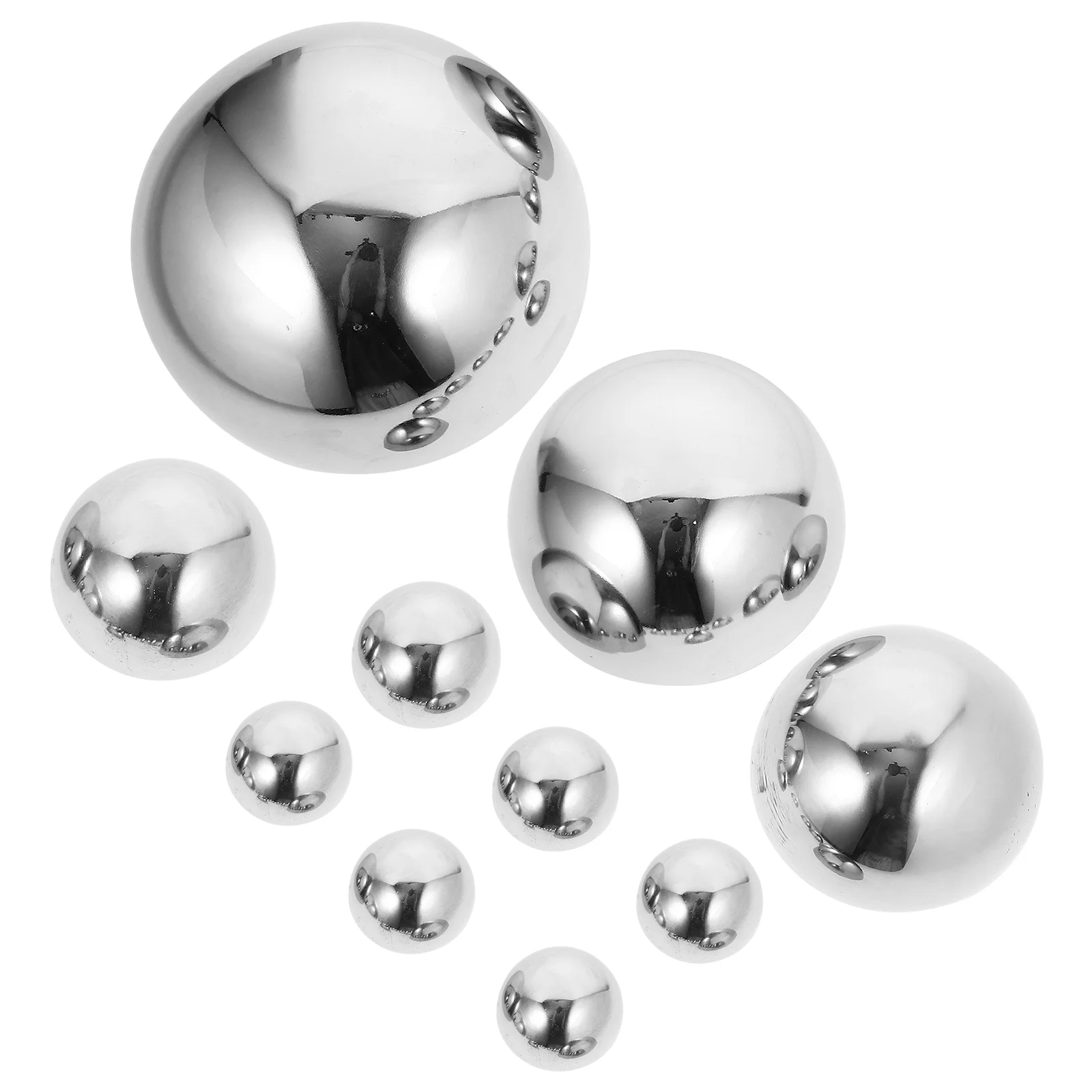 

10 Pcs Outdoor Reflective Spheres Stainless Steel Ball Decor Gazing Trim Globe Decoration Garden Mirror Decorate
