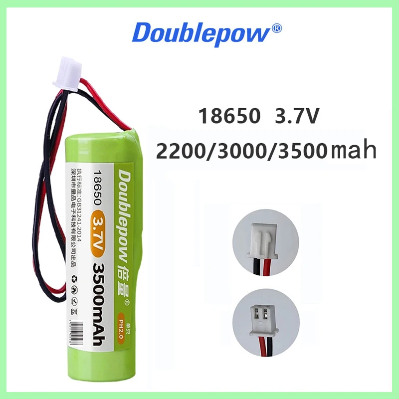 18650 3.7V Rechargeable Lithium Battery Pack 2200mah 3000mah 3500mah  LED Light Bluetooth Speaker 4.2V Emergency DIY battery
