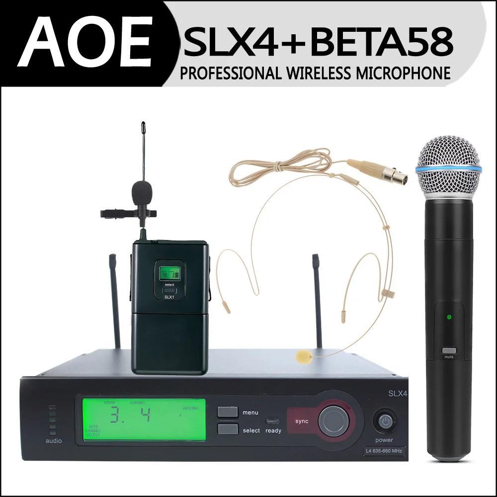 

SLX4 SLXD24 BETA58A SM58 UHF automatic frequency wireless microphone system