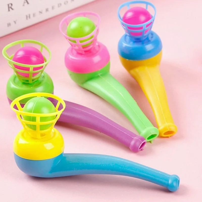 

1pcs Montessori Blow Pipe &amp Balls Toy Child Board Game Party Bag Fillers Wedding Kids Educational Toys for Kids Children