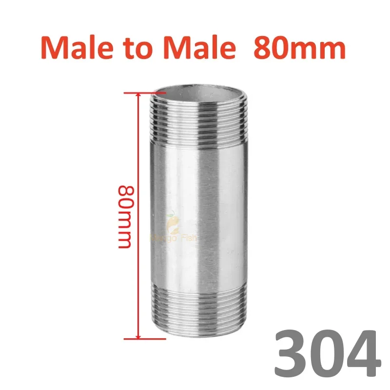 

Длина 50/100/150/200/250/300 мм 1/4 дюйма 3/8 дюйма 1/2 дюйма 3/4 дюйма -2 дюйма наружная резьба BSP длинный ниппель соединитель для фитинга из нержавеющей стали 304