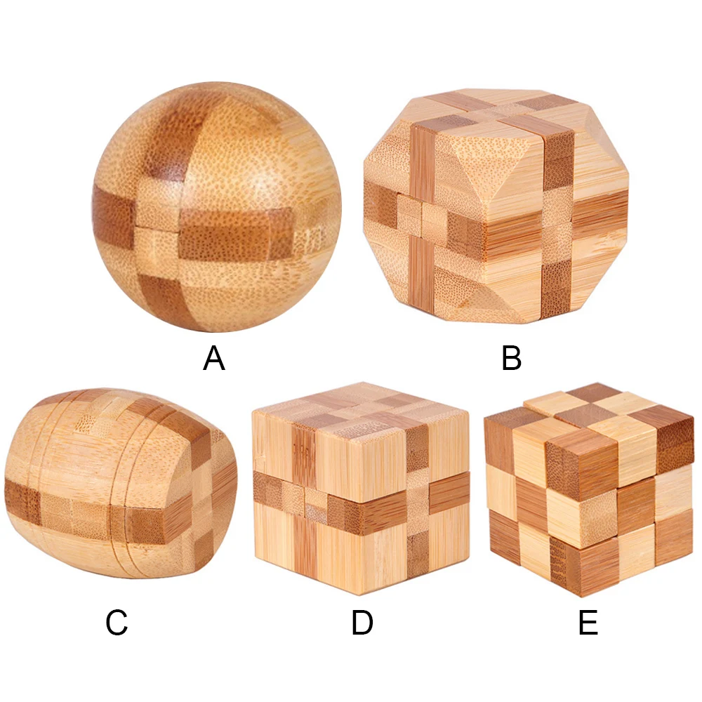 

Wooden Kong Ming Lock Puzzle Game China Classic 3D Cube Toy IQ Test Brain Teaser Intelligence Toys for Kids Educational Puzzles