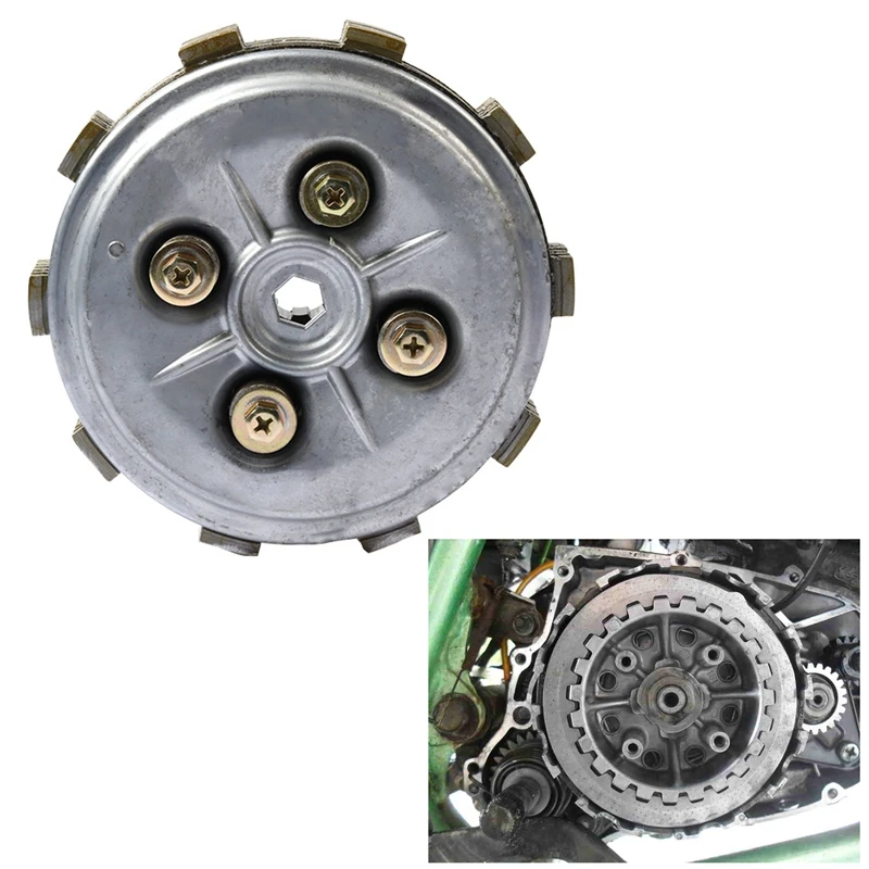 

Motorcycle Clutch Drum Assy Basket ( 6Pcs Friction Plates & 5Pcs Iron Plates) Friction Plates Kit for YAMAHA DT125 125