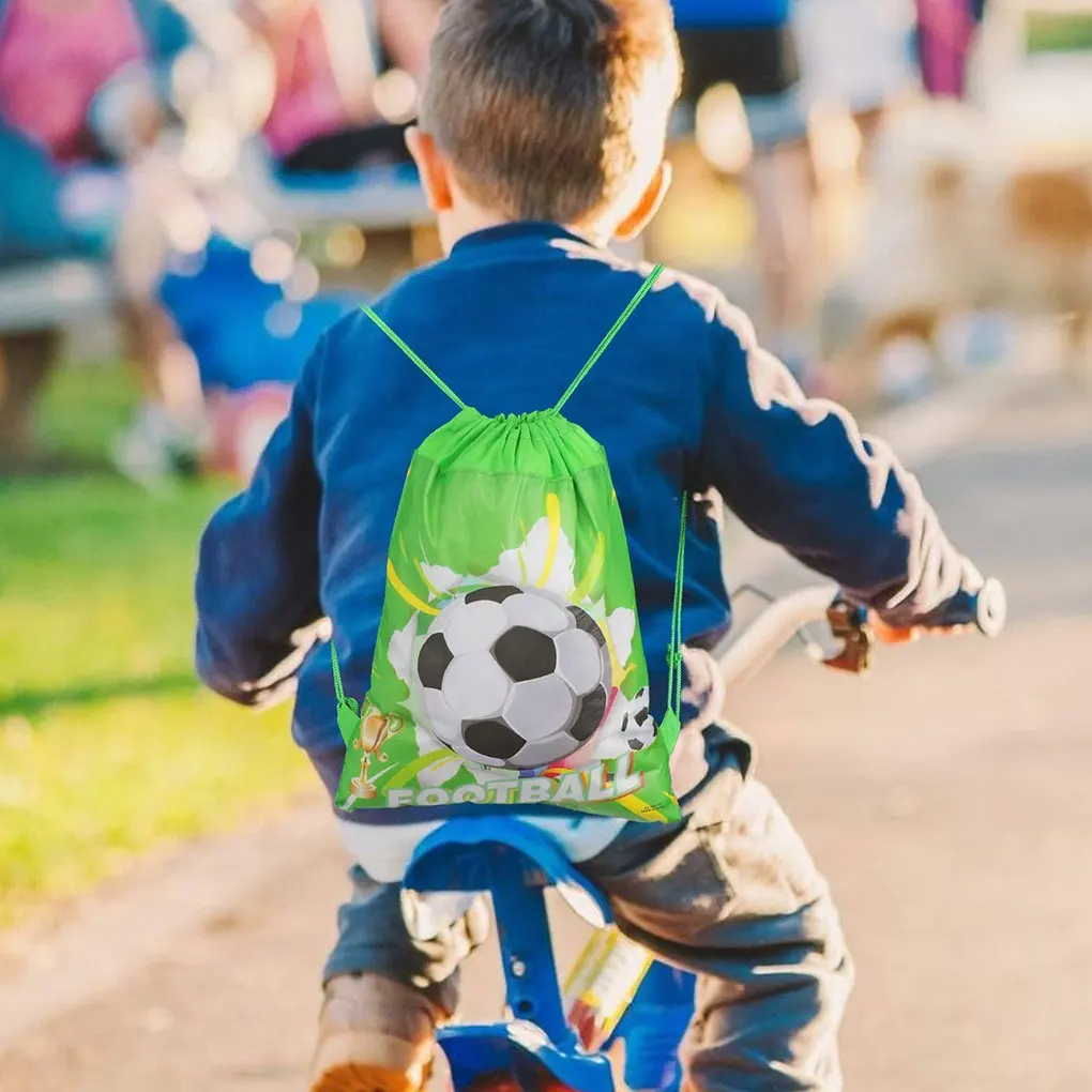 

3 Pieces Soccer Bag Drawstring Football Backpack Carrier Ball Fitness
