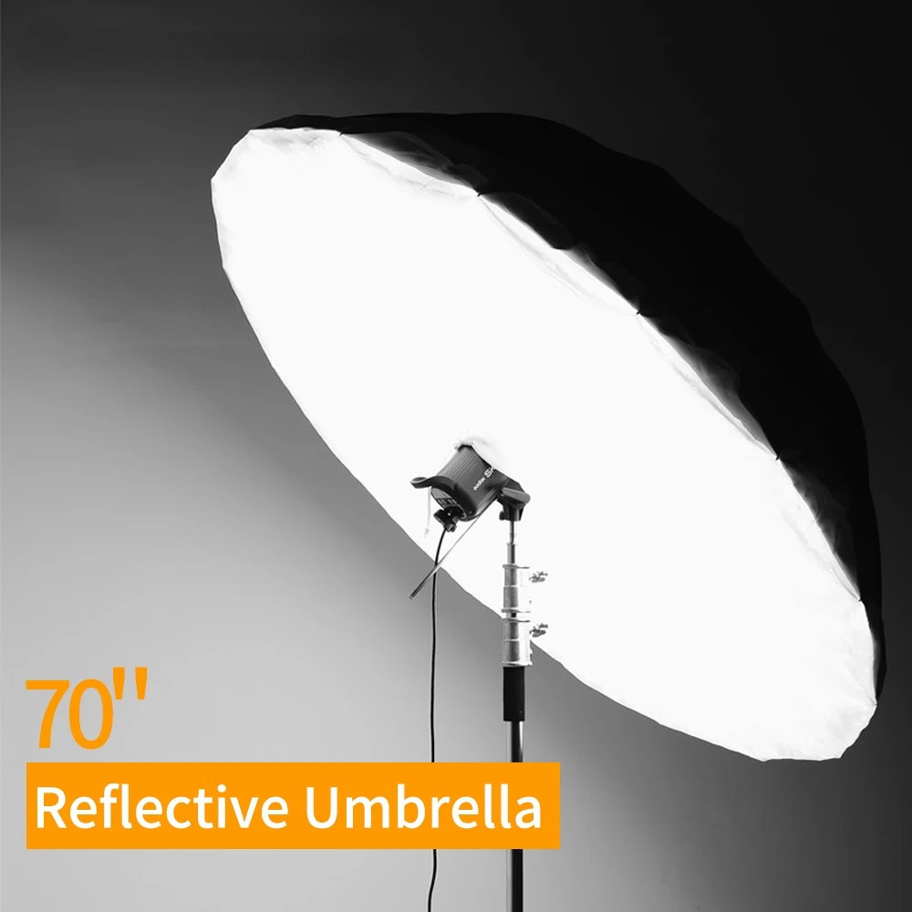 

Godox 70 дюймов 178 см серебристо-черный светоотражающий Зонт с большим диффузором