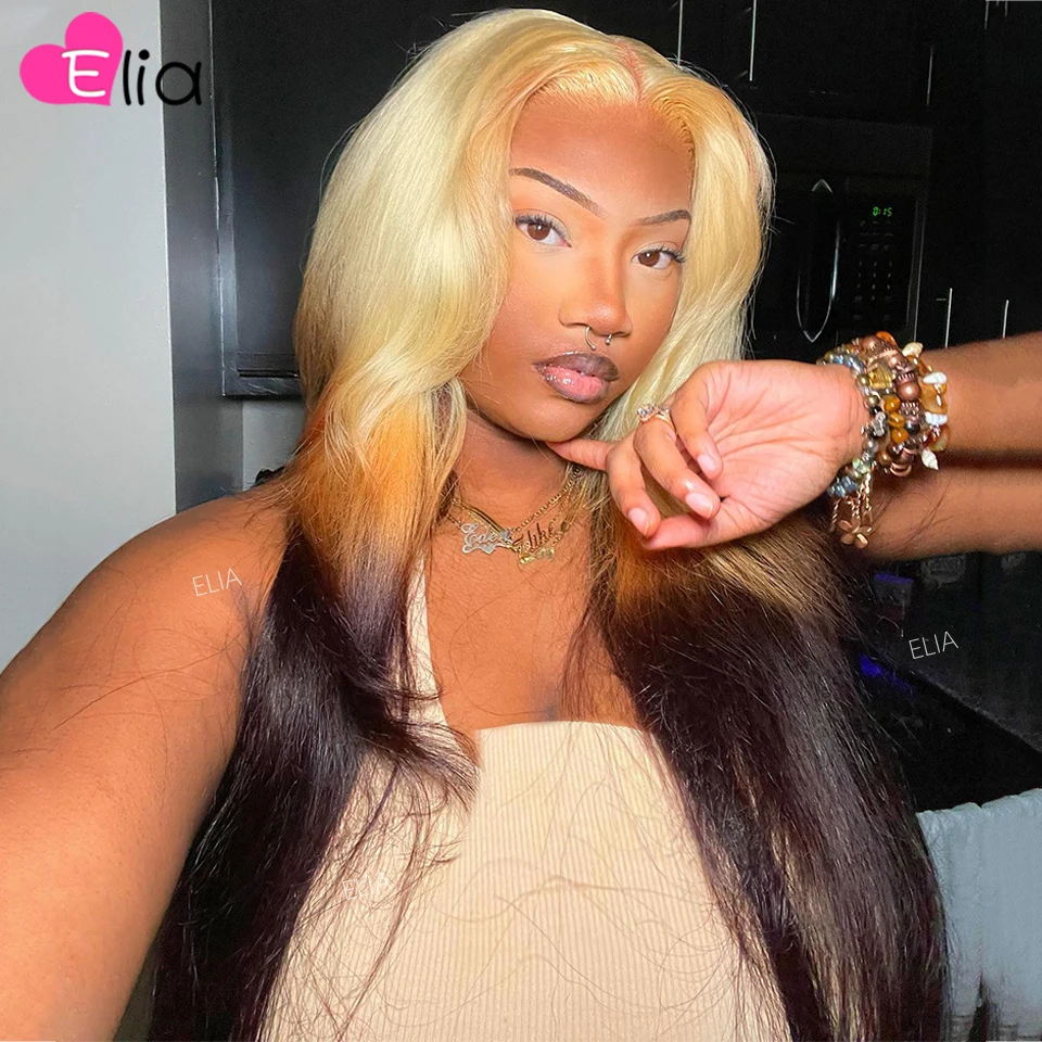 

Парик из 613 человеческих волос с эффектом омбре, 13x4 дюймов, 30 дюймов