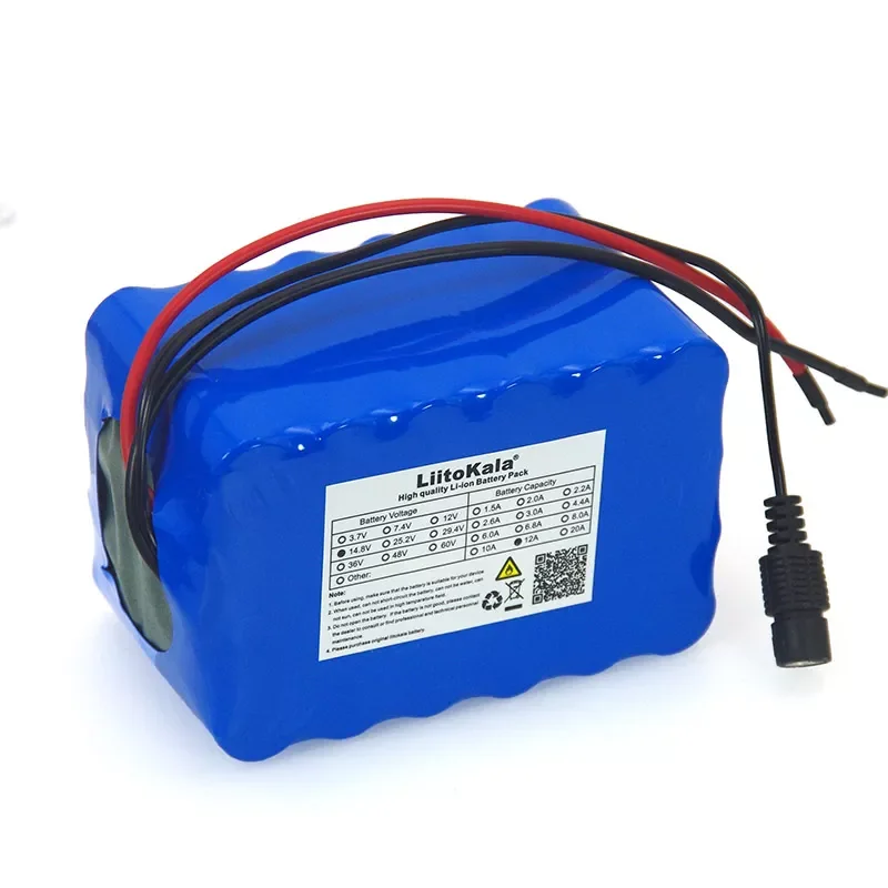 

14.8V 12Ah 18650 li-iom battery pack night fishing lamp heater miner's lamp amplifier battery with BMS+16.8V Charger