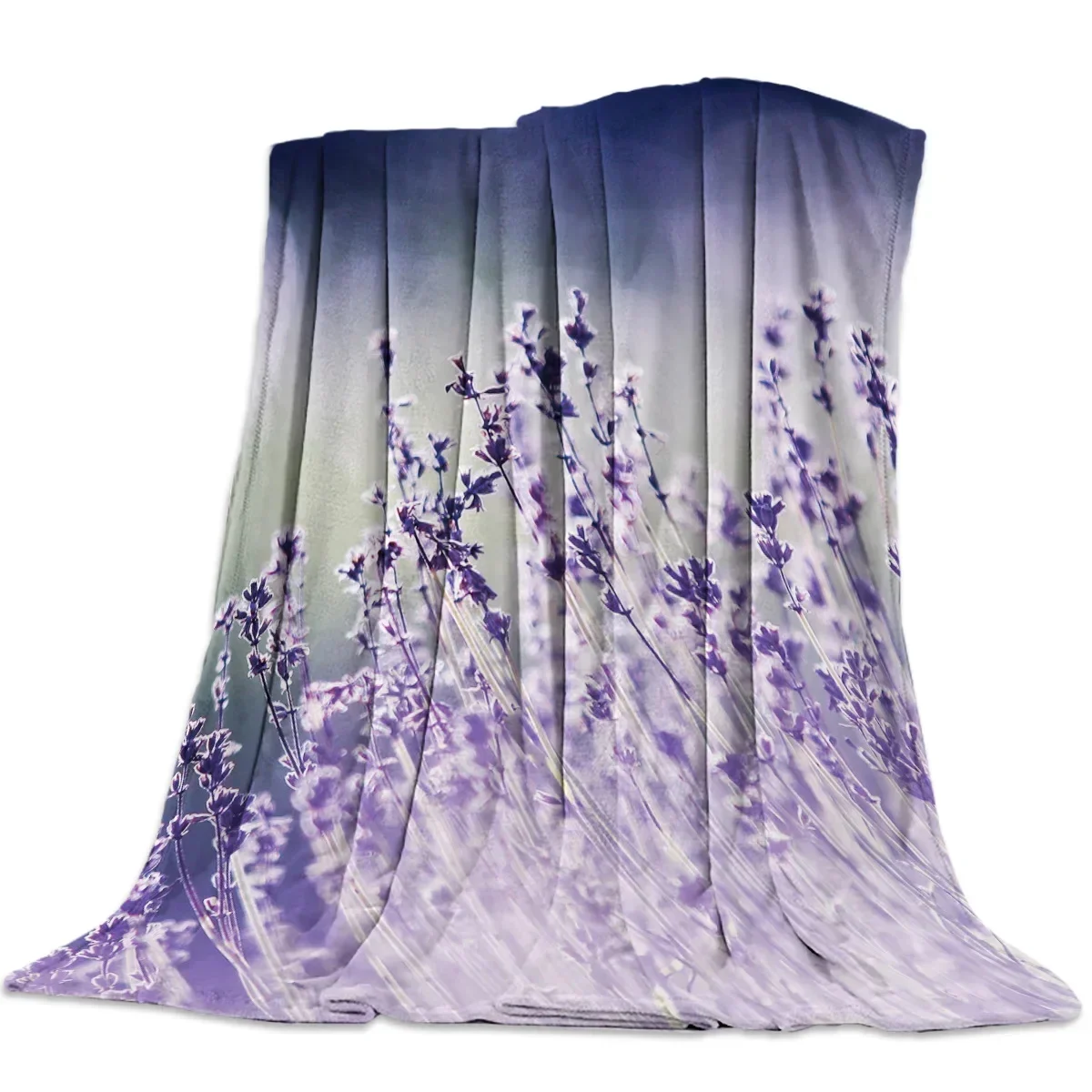 Одеяло с принтом листьев лаванды английские слова украшение для дивана-кровати