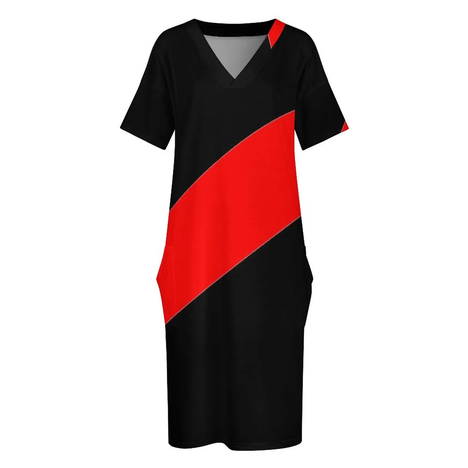 Трикотажное свободное платье AFL Essendon с карманами женские платья летняя одежда