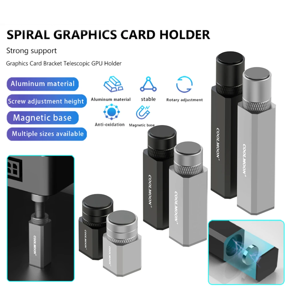 Кронштейн для видеокарты телескопическая спиральная фотомагнитная основа