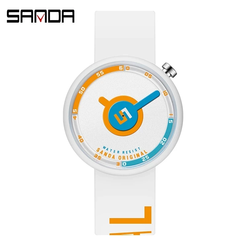 SANDA Quartz Watch New Slim Women Watch Luxury Brand Fashion Silicone Waterproof Quartz Watches Womens Relogio Feminino 1109