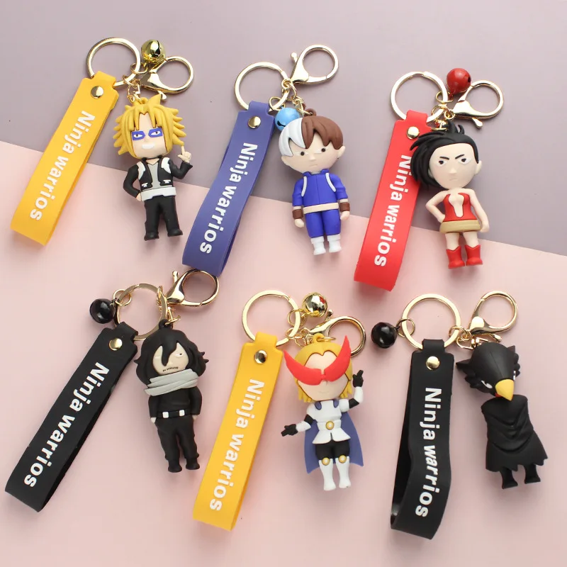 

Anime My Hero Academia Keychains Kaminari Denki Tokoyami Fumikage Aoyama Yuga Jiro Kyoka Ashido Mina Key Chain Accessories