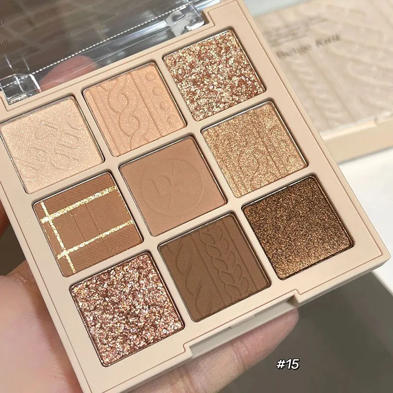 

Glitter Pearlescent Matte Eyeshadow Palette Earth Color Acrylic Eye Shadows Waterproof Long-lasting Korean Makeup Cosmetics