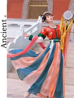 hanfu tang dynasty traditional chinese dress folk dance costume fairy princess modern hanbok retro nationality asian dress