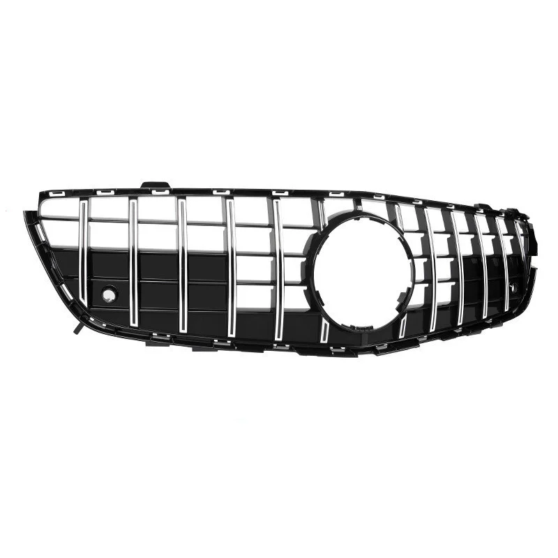 

Modified GTR ABS Bright Black And Silver Racing Grills Front Grille Decoration Fit For Mercedes-Benz SL-Class R231 2012-2016