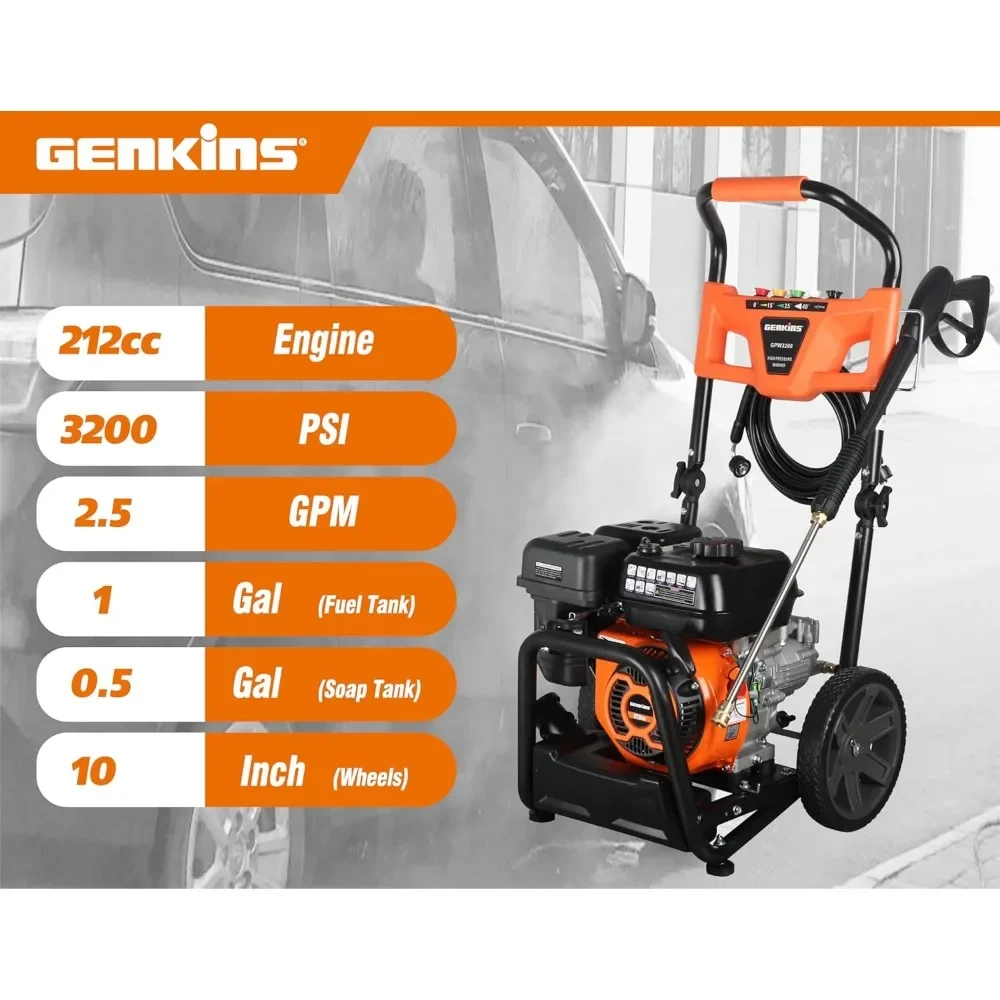 GPW3200 Складная мойка высокого давления с газовым питанием 3200 фунтов на квадратный