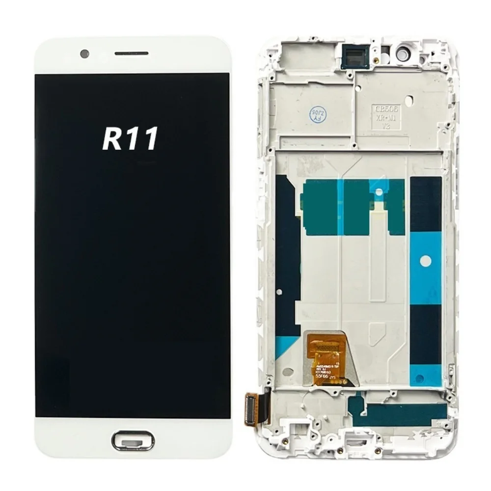 suitable for black and white oppo r11 mobile phone screen assembly lcd touch original display inside and outside integrated lcd free global shipping