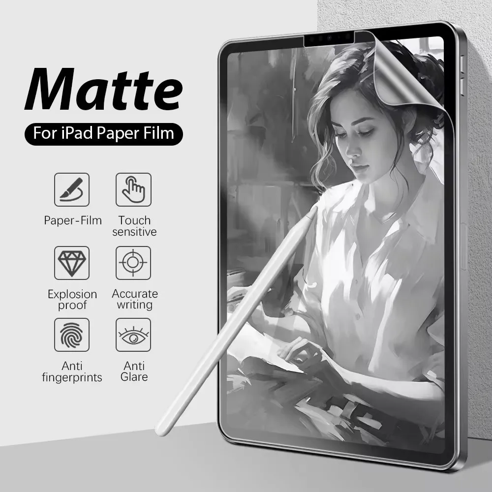 Как пишуть на бумажной пленке для Xiaoxin Pad Pro 12.7 2025 M11 11 K11 Plus 11.45 P11 11.2 M10 3rd HD 2 P12