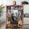 BlessLiving 3D Black White And Brown Horse Flannel Throw Blanket Realistic Stallion Pattern For Kids Bedroom Decor Dropshipping 1