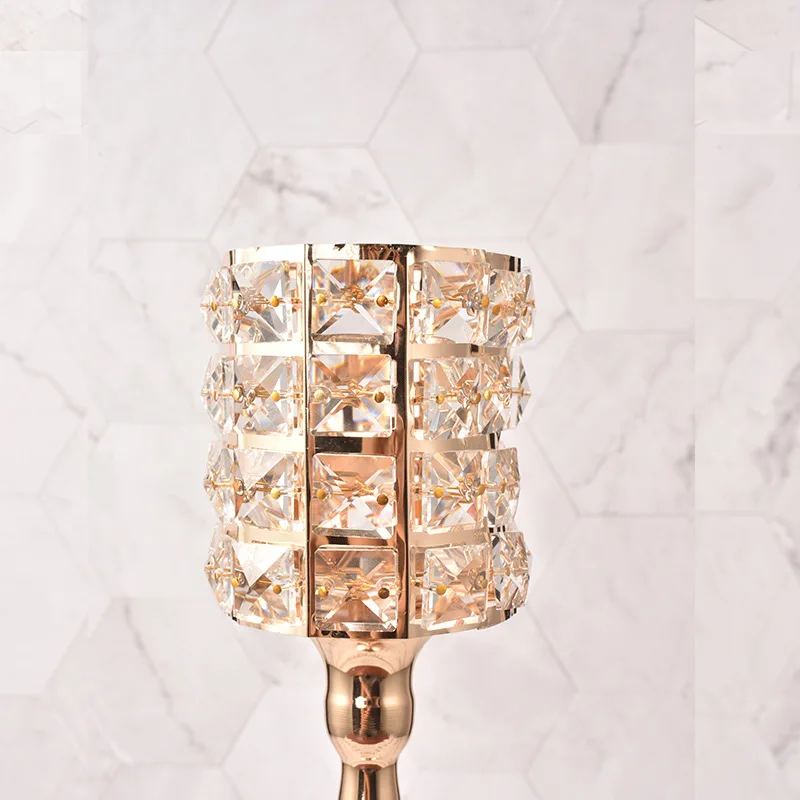 Блестящая женская Золотая свеча декоративный канделябр подсвечник для дома