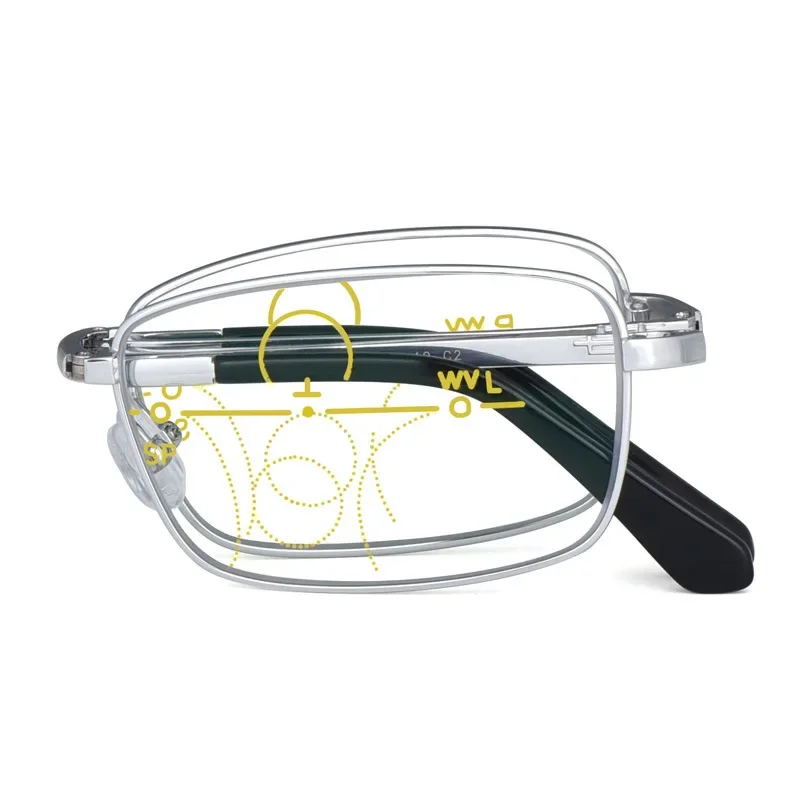 Деловая оправа для очков из чистого титана Мужская Складная портативная при