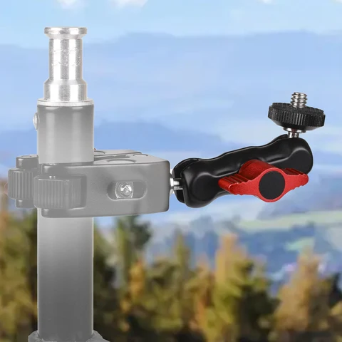 Зажим для шаровой головки с резьбой 1/4 дюйма-20 Magic Arm Super Clamp Вращающийся металлический суперзажим для GPS-телефона Монитор Видеосветильник