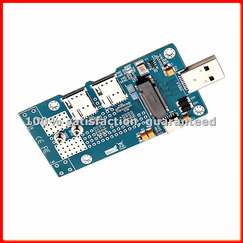 Фото Адаптер M.2 на USB 3.0 с двумя слотами для NANO SIM-карт, поддержка модулей 3G/4G/5G/LTE 3042/3052 для настольных ПК-EFT №1