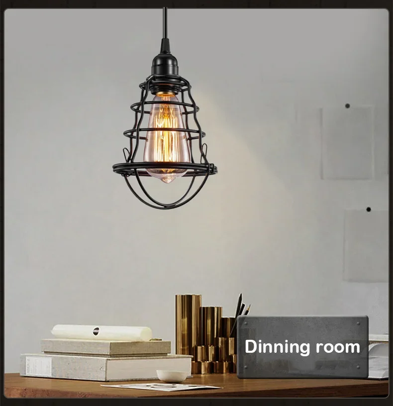 Винтажная Подвесная лампа в стиле ретро потолочный светильник лофт железная