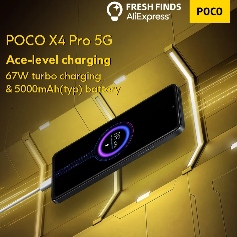 Global Version POCO X4 Pro 5G Smartphone Snapdragon 695 8GB 256GB 108MP Camera 120Hz AMOLED Display 67W Turbo Charging NFC