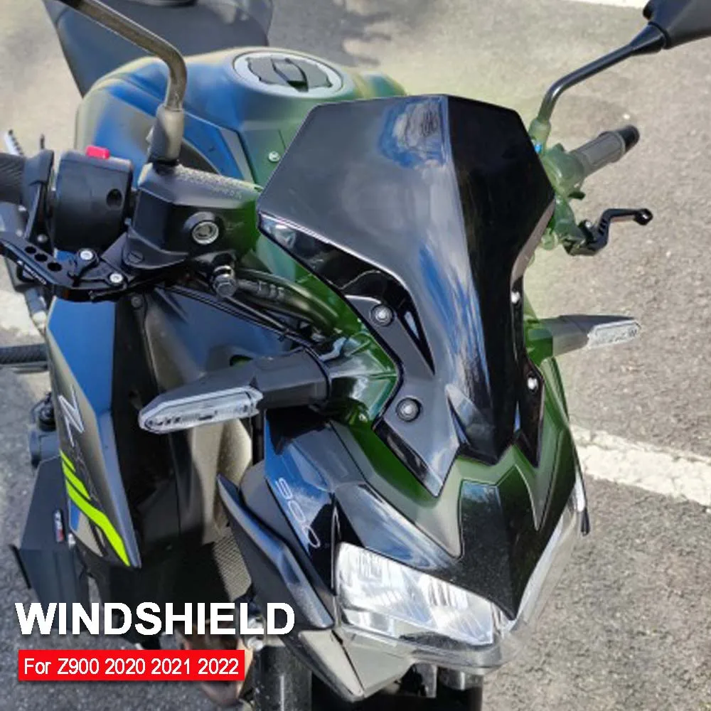 For Kawasaki Z900 Z 900 z900 2020 2021 2022 New Motorcycle Windshield Screen Visor Windscreen Double Bubble Wind Deflector