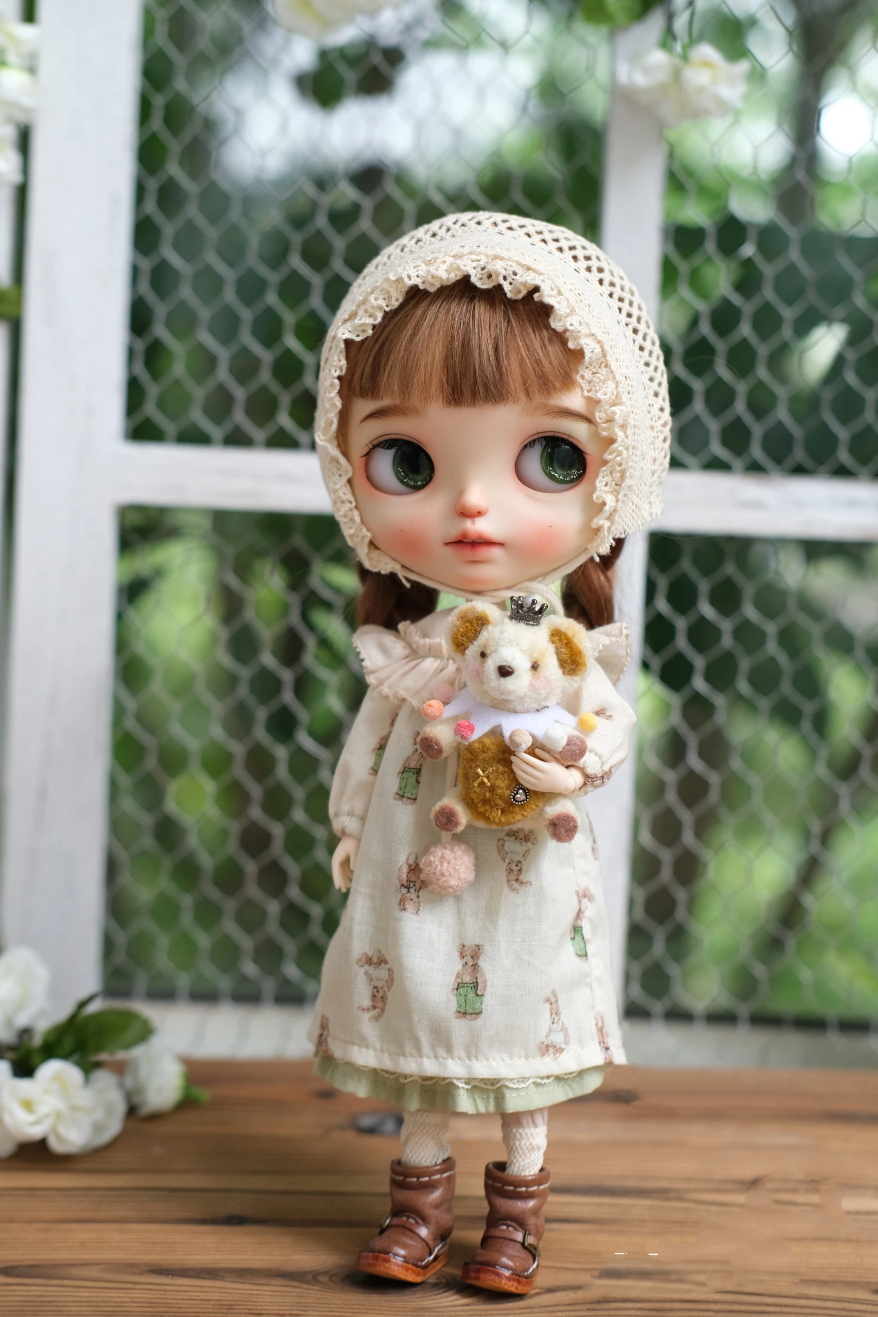 

Одежда для куклы Dula платье с маленьким медведем длинное платье Blythe Qbaby ob24 ob22 Azone Licca ICY jerfish 1/6 аксессуары для кукол Bjd