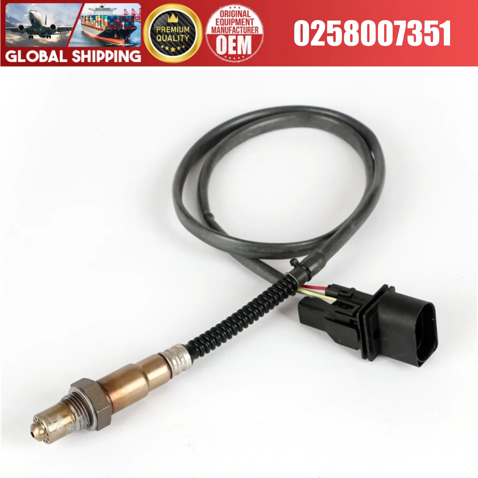 Фото Датчик кислорода для VW Jetta 1.8L-L4, GOLF, Beetle, Skoda 1999-2005 гг. #   0258007351 1K0998262D 234-5112 №1