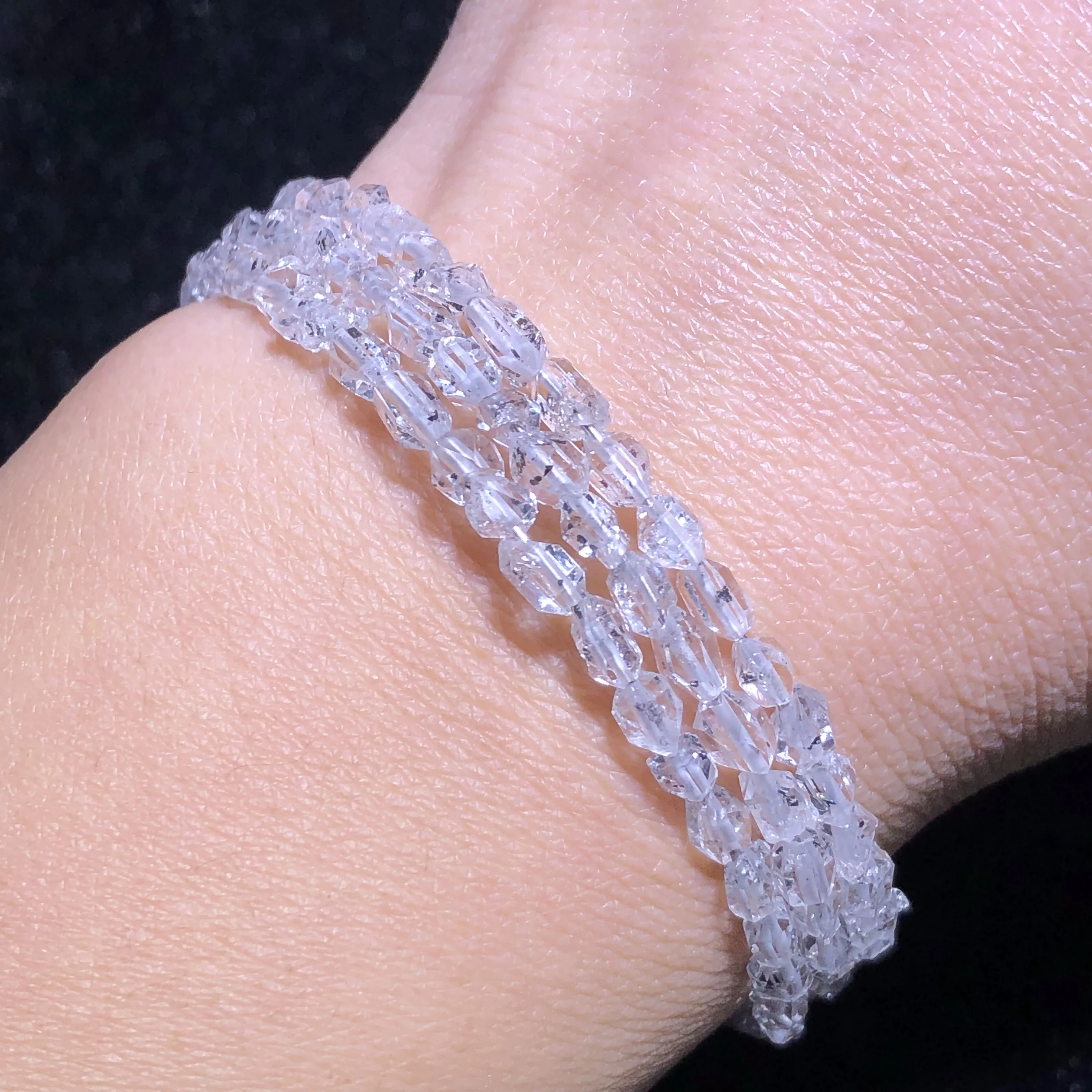 1 шт. Fengbaowu натуральный браслет с бриллиантами Herkimer 3 петли Рейки целебный камень