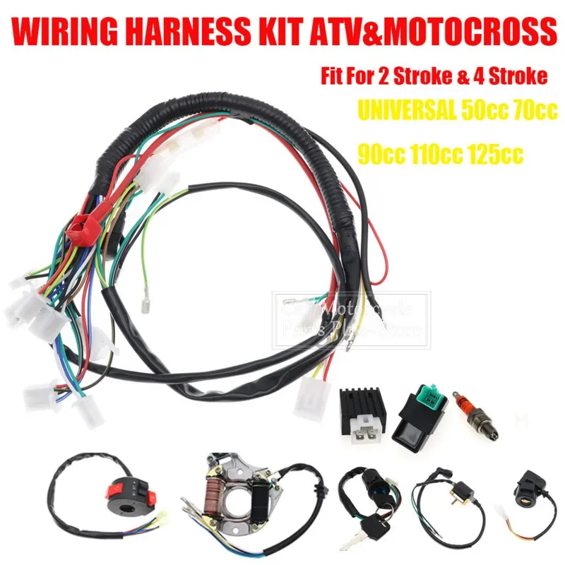 

Комплект проводки CDI для китайского квадроцикла 50 куб. См 70 куб. См 90 куб. См 110 куб. См 125 куб. См Электрический статор катушка CDI для квадроцикла Багги карт