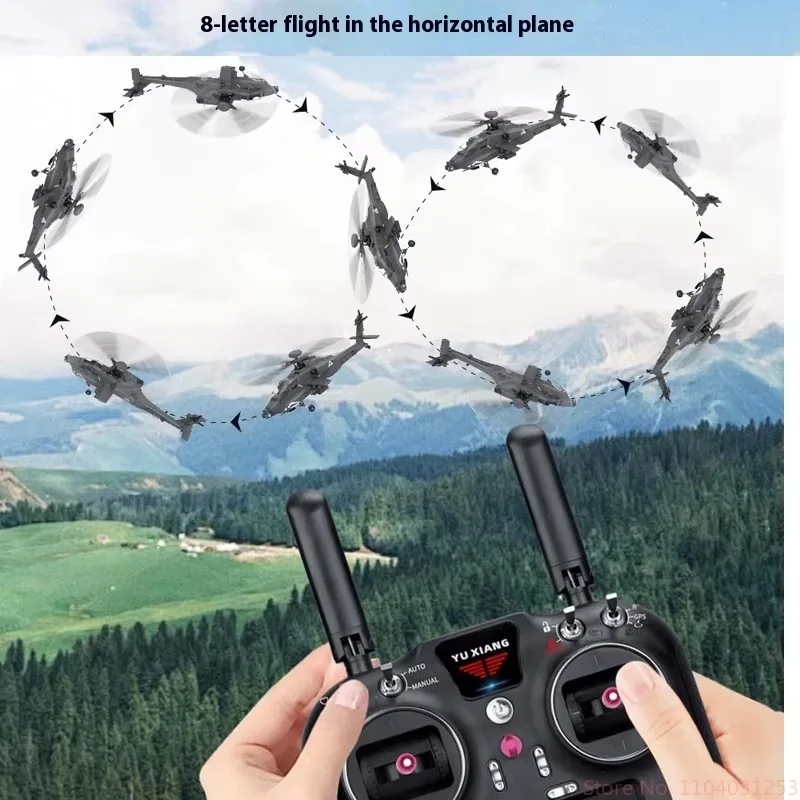 Фото Новый Yuxiang Apache F11s, вооруженный вертолет с дистанционным управлением, GPS-навигационная модель, 3d перевернутая имитация дрона, игрушка Rhsky №5