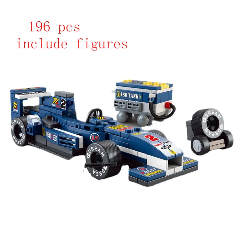 

Classic Sluban 0351 Building Blocks F1 Racing Combination Model Assembly Blocks Plastic DIY Bricks Toys For Children Gift