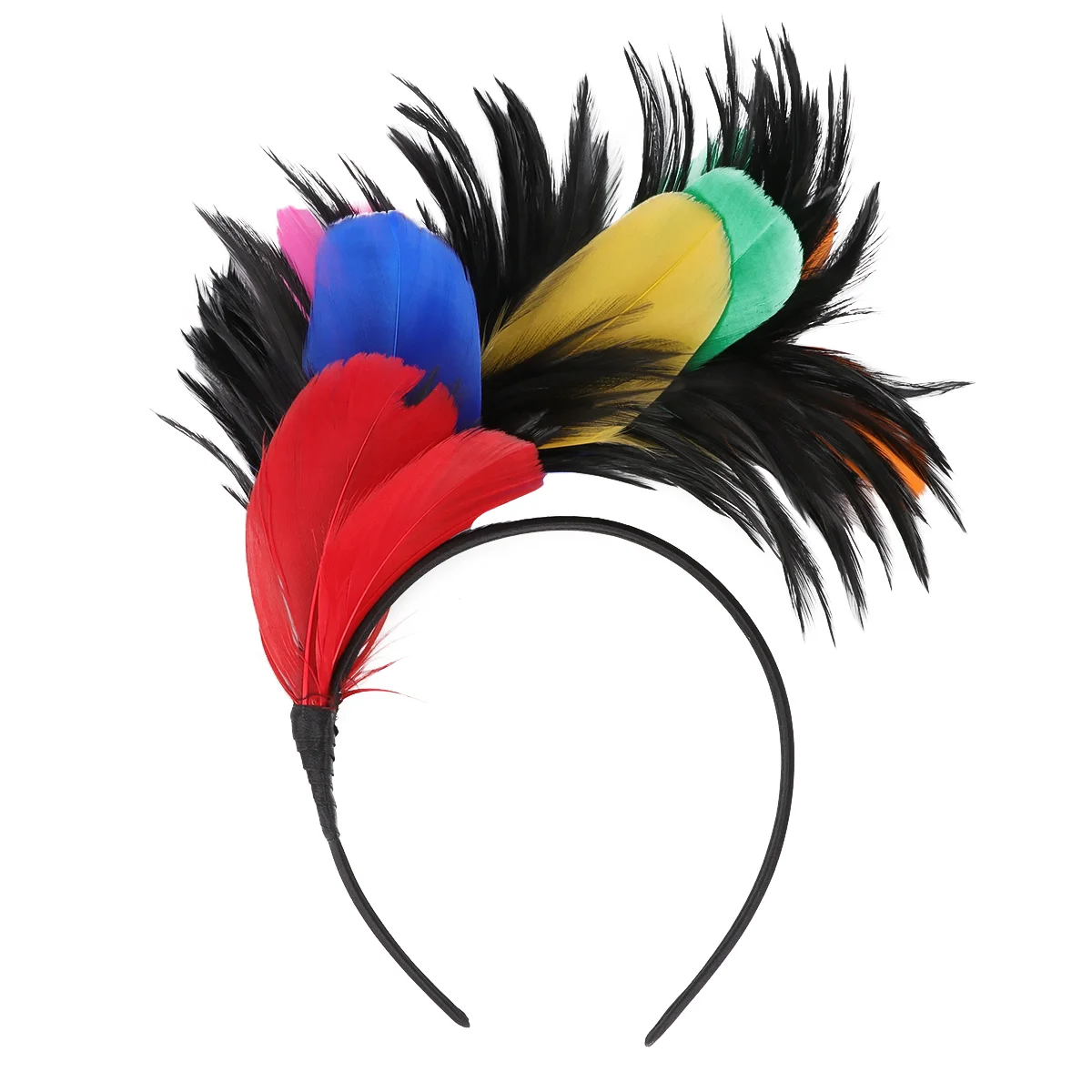 

Headband Tea Party Headdress Prom Headpiece Feathers Hair Clasp Tassel Accessories