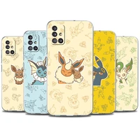 clear case for samsung galaxy a52 a12 a51 a32 a21s a71 a32 a22 50 a70 a31 a72 5g phone cover anime pokemon eevee