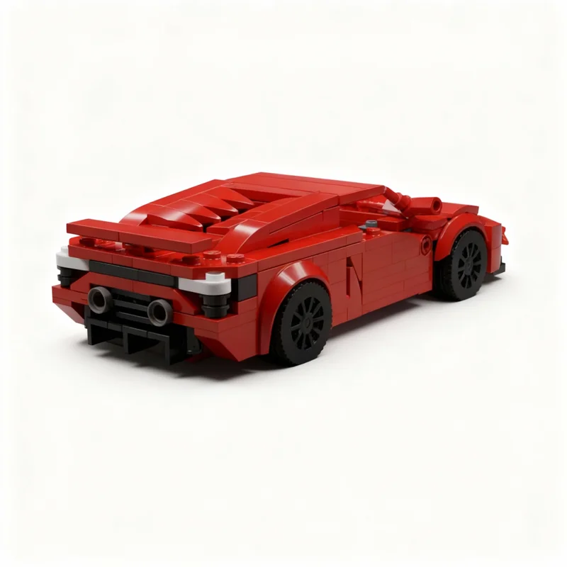 Фото 527 деталей MOC City Champions Lamborghini Aventador БЕСПЛАТНЫЙ конструктор-модель, игрушка, рождественский подарок, архитектурная идея, подарок на день рождения №3