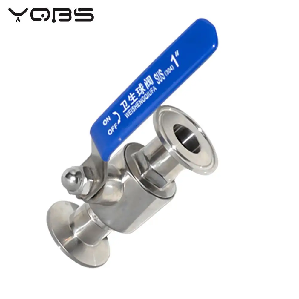 Гигиенический шаровой кран YQBS с полным отверстием тройной зажим наконечник из