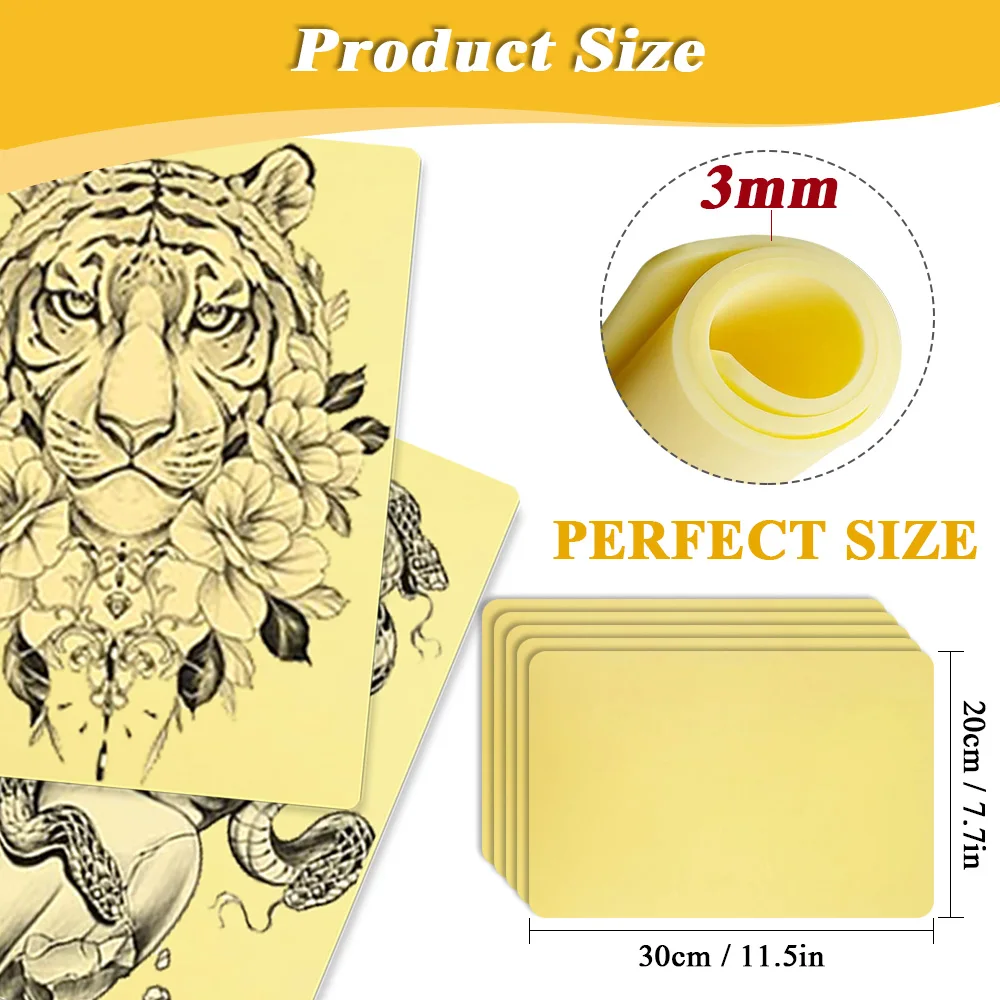 10/8/5/3/1 шт. 3 мм татуировка для практики кожи двухсторонняя силиконовая большая