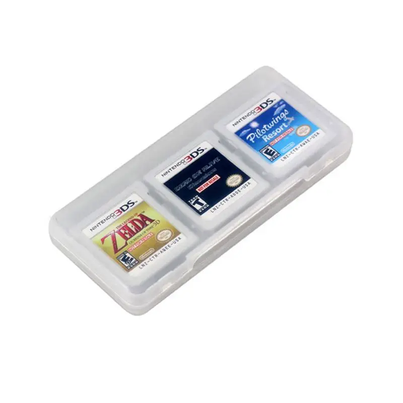 

Clear 6 In 1 Game Card Storage Case Cartridge Box For Nintendo 3DS XL LL NDS Dsi