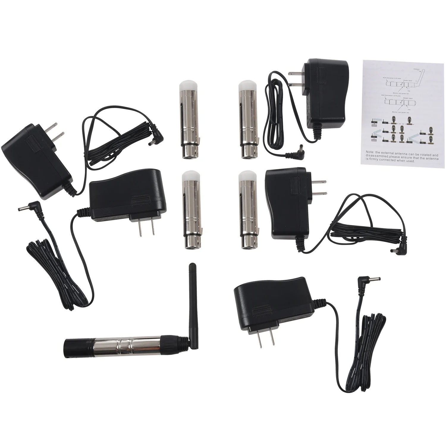 

5 pcs DMX512 DMX DJ 2.4G Wireless 1 Transmitter and 4 Tricolor LED Indicators Receiverr For DJ LED Lighting Control